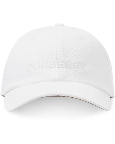 Burberry Embroidered-logo Baseball Cap - White
