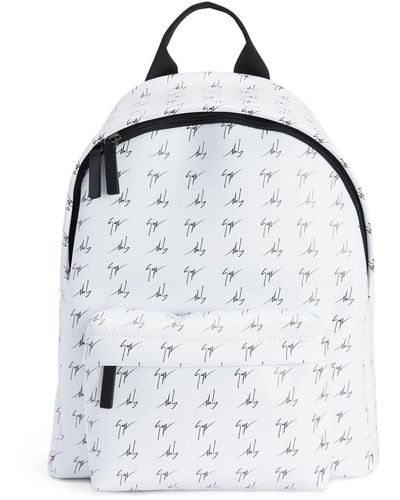 Giuseppe Zanotti Bud Rucksack mit Logo-Print - Grau