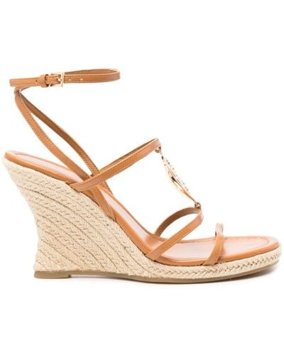Tory Burch Miller 85mm Leather Espadrilles - Natural