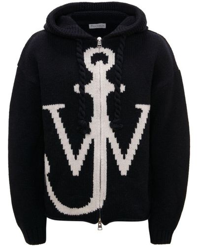 JW Anderson Sweatshirts & hoodies > zip-throughs - Noir