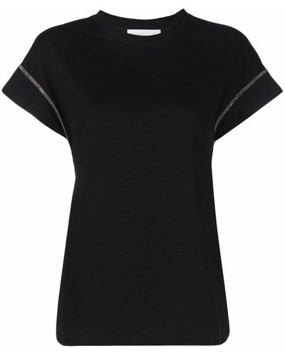 Fabiana Filippi ラウンドネック Tシャツ - ブラック