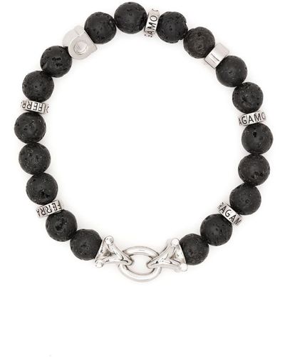 Ferragamo Stone Beaded Bracelet - Black