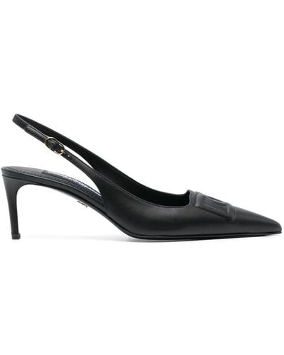 Dolce & Gabbana Zapatos con tacón de 70mm y logo - Negro