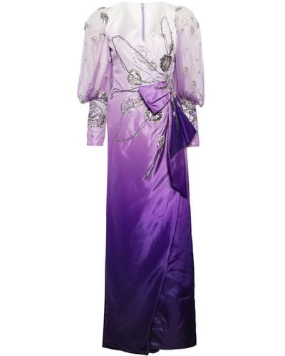 Saiid Kobeisy Sequin-embellishment Taffeta Dress - Purple