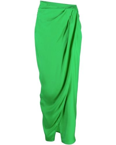 GAUGE81 Falda larga drapeada - Verde