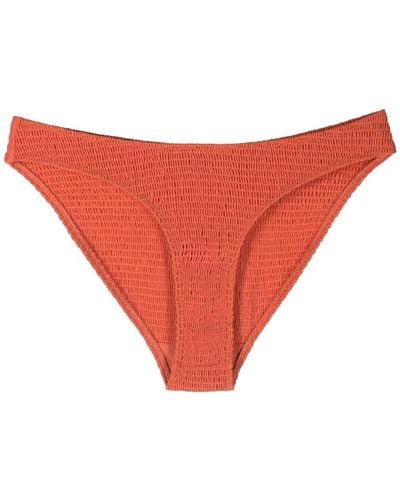 Totême Smocked-finish Bikini Bottoms - Orange