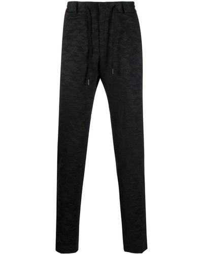 Karl Lagerfeld Pace Patterned-jacquard Tapered Trousers - Black