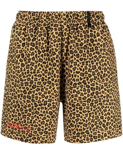 Purple Brand Leopard-print Swim Shorts - Brown