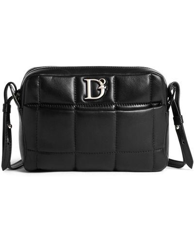 DSquared² D2 Statement Leather Crossbody Bag - Black