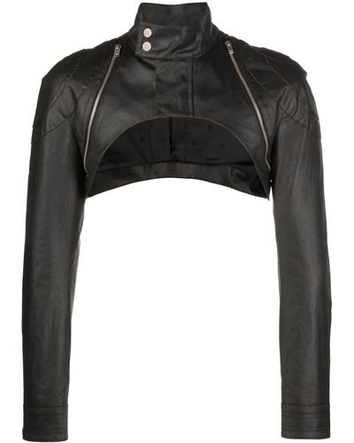 MISBHV Cotton Waxed Bolero Jacket - Black