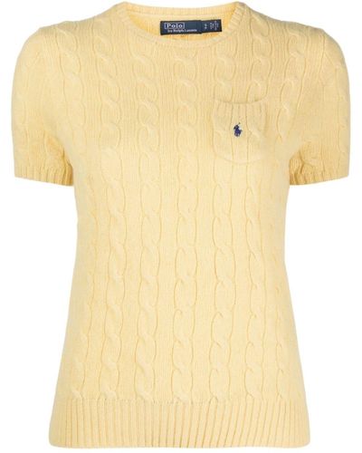 Polo Ralph Lauren Polo Pony Cable-knit Sweater - Yellow