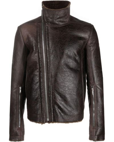 Rick Owens Bauhaus Leather Jacket - Black