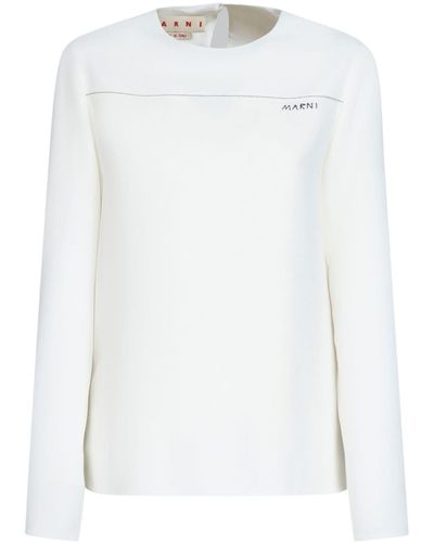 Marni T-shirt à manches longues - Blanc