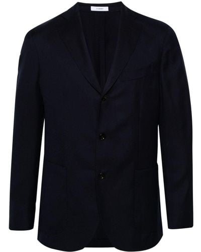 Boglioli Blazer à revers crantés - Bleu