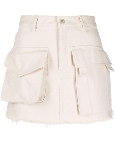 Marques'Almeida Flap Pockets Mini Skirt - Natural