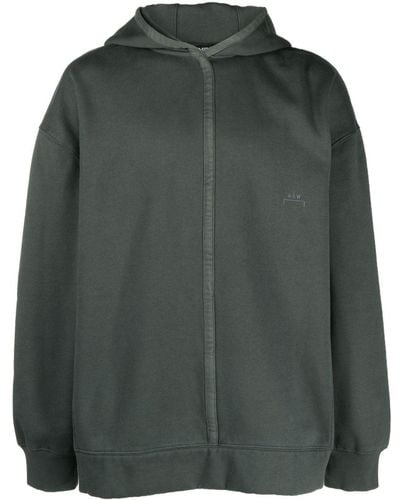 A_COLD_WALL* Taped Logo-embroidered Cotton Hoodie - Green