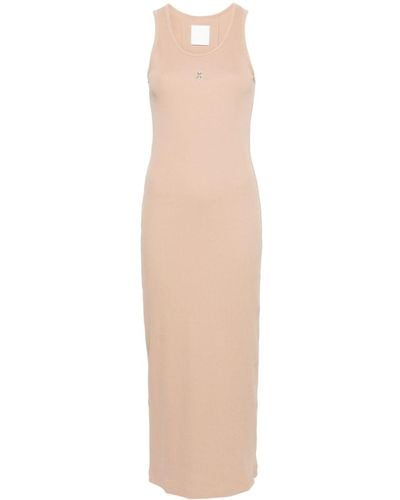 Givenchy 4g-plaque Ribbed Maxi Dress - White