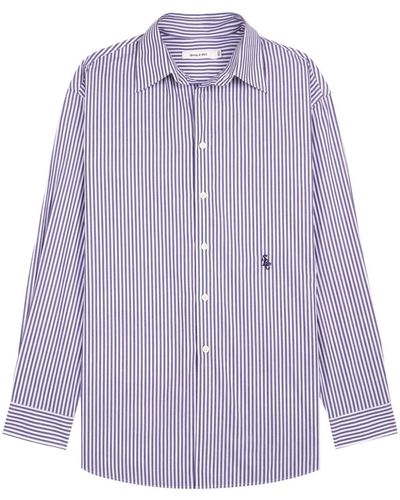 Sporty & Rich Camisa con logo SRC bordado - Morado