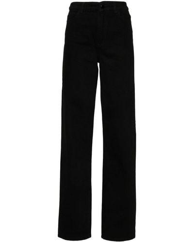 Emporio Armani J4b Mid-rise Straight-leg Jeans - Black