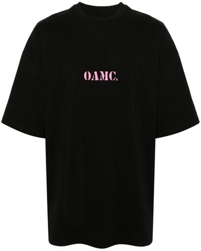 OAMC Logo-print Cotton T-shirt - Black