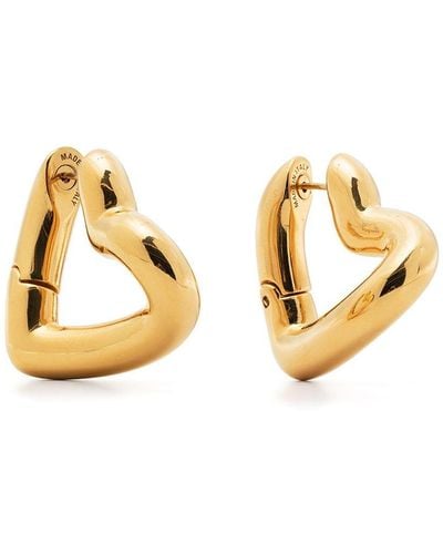 Balenciaga Boucles d'oreilles à design cœur - Métallisé