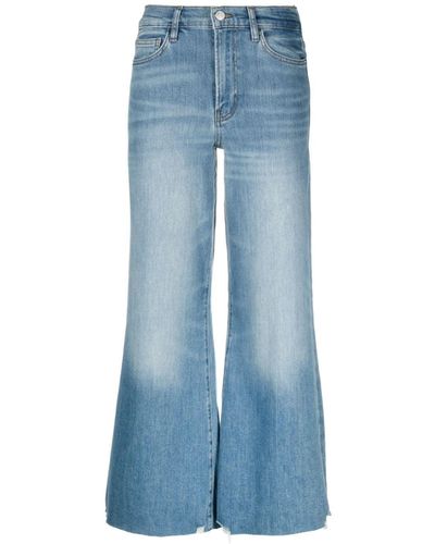 FRAME Weite Cropped-Jeans - Blau
