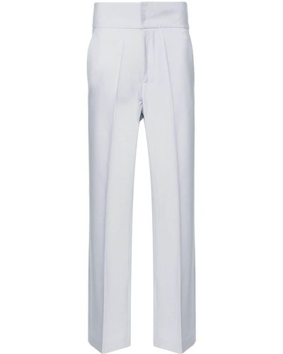 Patrizia Pepe High-waisted Tailored Trousers - White