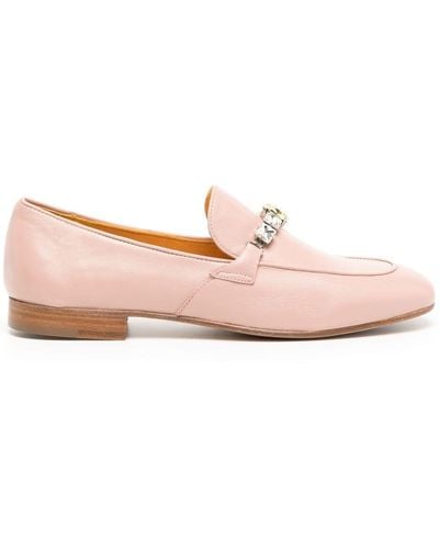 Madison Maison Crystal-embellished Flat Loafers - Pink