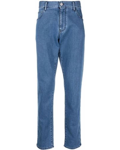 Giorgio Armani Light-wash Straight-leg Jeans - Blue