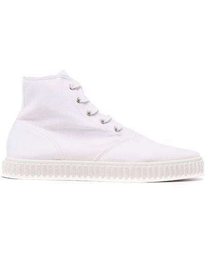 Maison Margiela High-top Cotton Sneakers - White