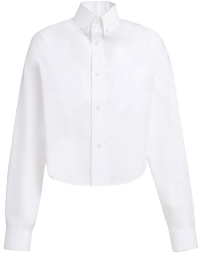Marni Cropped Cotton Shirt - White