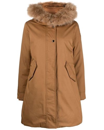 Woolrich Military Padded Parka Coat - Brown