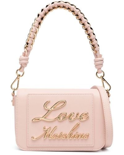 Love Moschino Bolso de hombro con letras del logo - Rosa