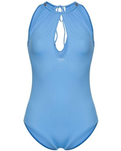 Bottega Veneta Badeanzug mit Schlüssellochausschnitt - Blau