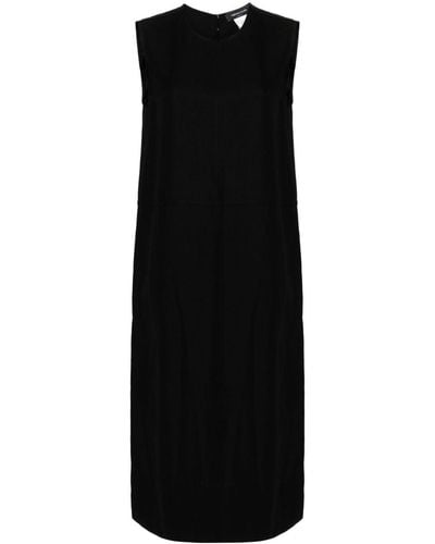 Fabiana Filippi Round-neck Twill Midi Dress - Black