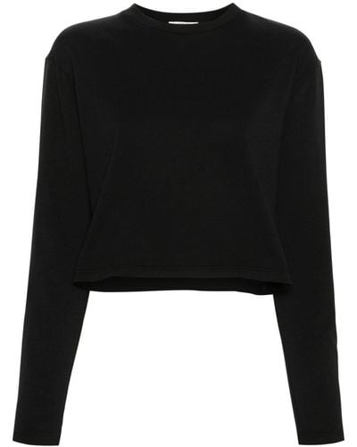 Agolde Long-sleeve Cotton T-shirt - Black