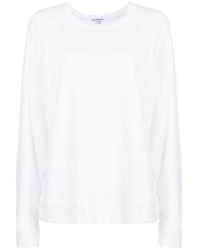 James Perse Sweatshirt aus Frottee - Weiß