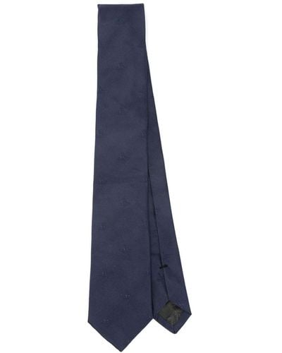 Vivienne Westwood Cravatta con logo Orb jacquard - Blu
