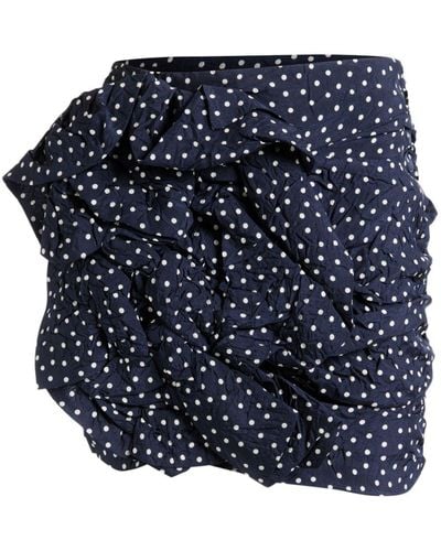 Bally Minifalda fruncida a lunares - Azul