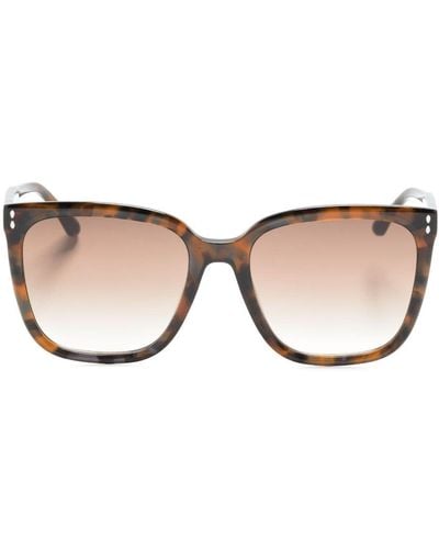 Isabel Marant Thea Rectangle-frame Sunglasses - Natural