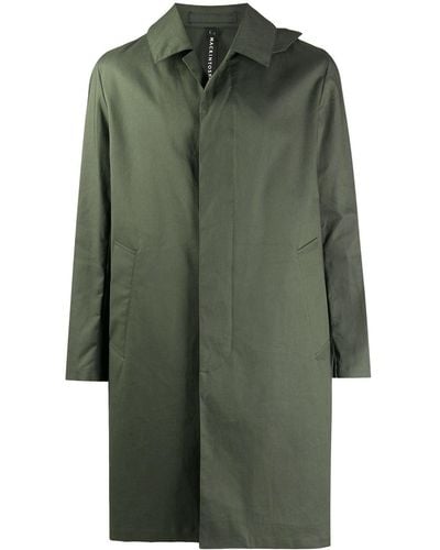 Mackintosh Manchester Single-breasted Car Coat - Green