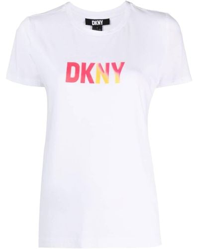 DKNY T-shirt Met Logoprint - Wit