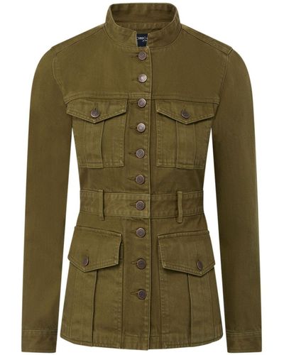 Veronica Beard Tika Cotton Military Jacket - Green