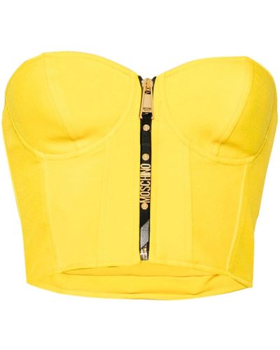Moschino Strapless Cady Bustier - Yellow