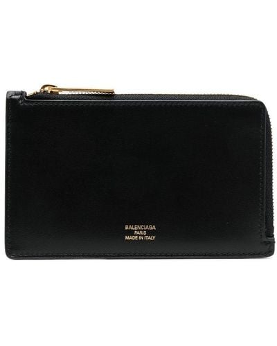 Balenciaga Envelope Zipped Card Holder - Black