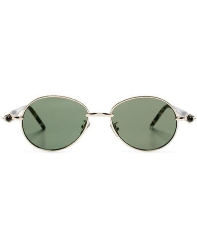 Kuboraum P72 Sonnenbrille mit rundem Gestell - Grün