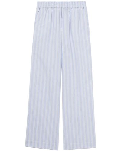 Remain Striped Wide-leg Trousers - White
