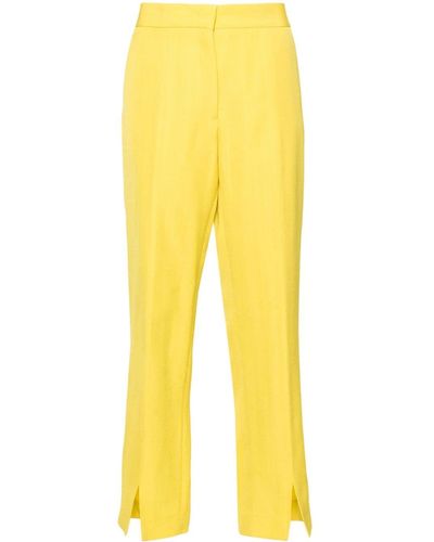 Jil Sander Split-hem Straight-leg Trousers - Yellow