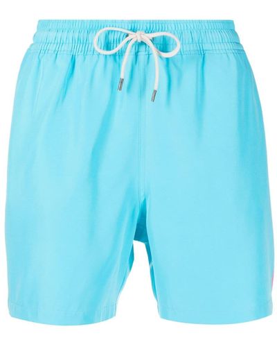 Polo Ralph Lauren Logo-patch Swim Shorts - Blue
