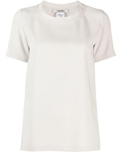 Max Mara Crew Neck Short-sleeve T-shirt - White